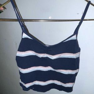 PacSun blue white and pink striped tank.